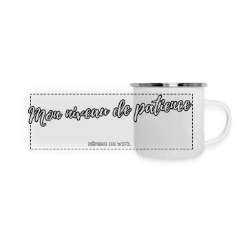 Ma patience - Mug panoramique émaillé - blanc - Devant