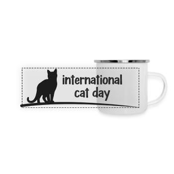 International Cat Day - Panoramic Camper Mug - white - Front