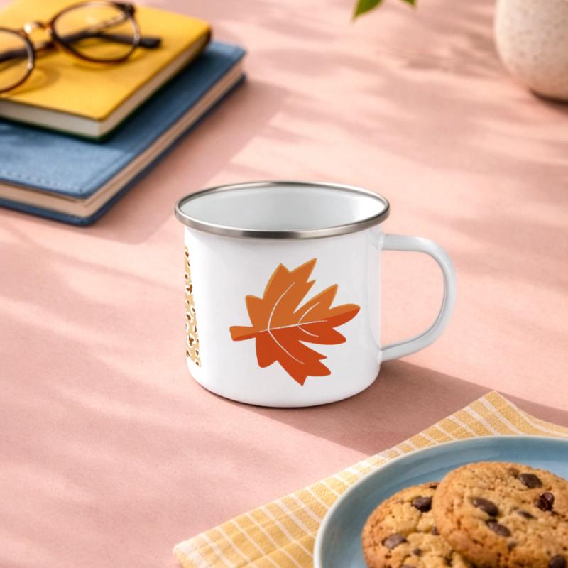 Thanksgiving Mama Mutter Oma Großmutter Panorama Emaille-Tasse