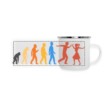 Danse Swing - Le plus haut niveau d’évolution - Mug panoramique émaillé - blanc - Devant