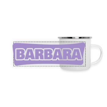 Vorname Barbara - Panorama Emaille-Tasse - Weiß - Vorne