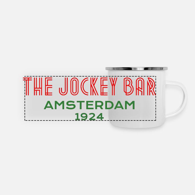 The Jockey Bar, Amsterdam - Panoramic Camper Mug - white