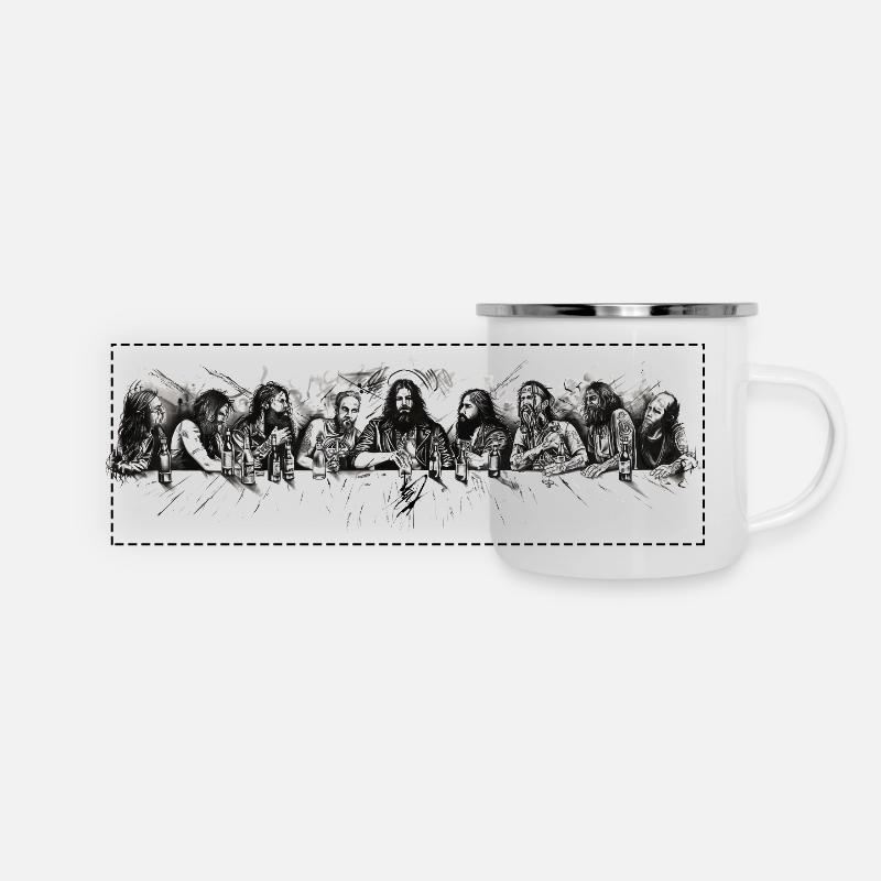 La senerock - Mug panoramique émaillé - blanc