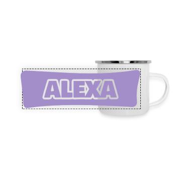 Geschenk für Alexa - Panorama Emaille-Tasse - Weiß - Vorne