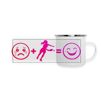 Pickleball Athlet Idee für pickleball athlete Fans - Panorama Emaille-Tasse - Weiß - Vorne