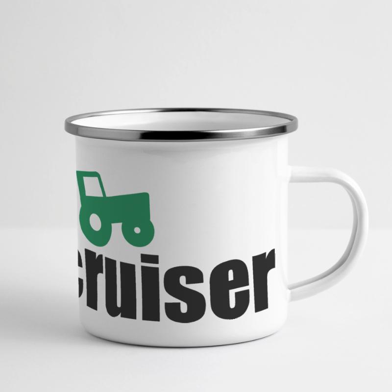 Ackercruiser Panorama Emaille-Tasse