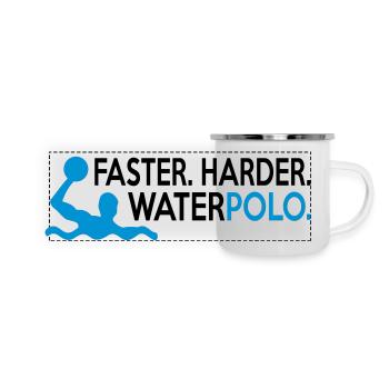water polo - Panorama Emaille-Tasse - Weiß - Vorne