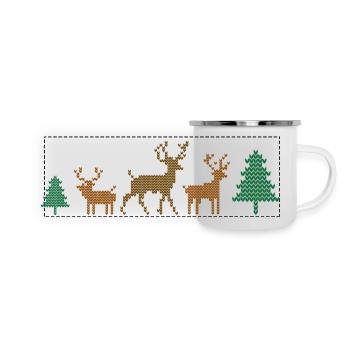 Noël - Mug panoramique émaillé - blanc - Devant