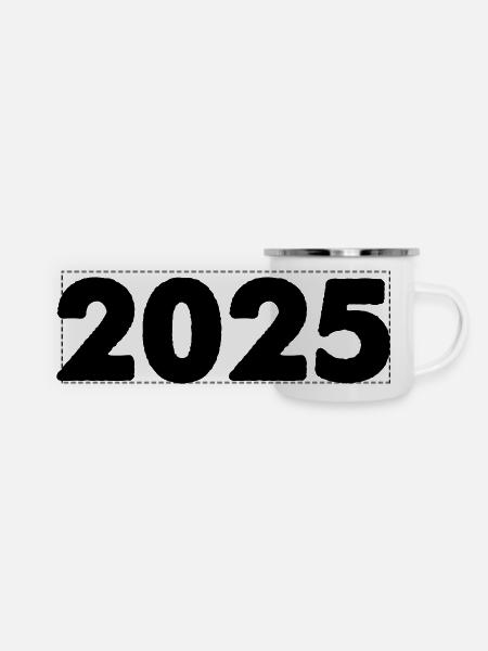 2025 - Panorama Emaille-Tasse - Weiß