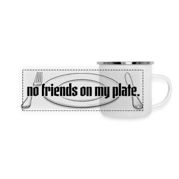 No friends on my plate // Illustration - Panoramic Camper Mug - white - Front