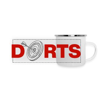 DARTS, Bullseye Logo, Onehundreteighty, World Darts Championship - Panoramic Camper Mug - white - Front