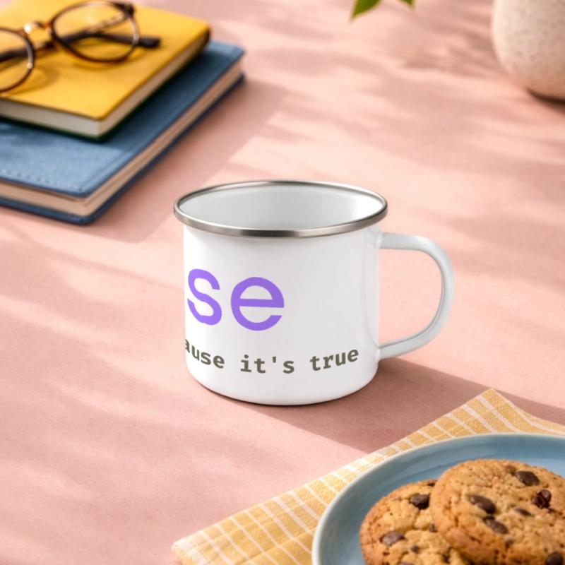 Jeu de mots sur la programmation Ifalse Funny Coder Mug panoramique émaillé