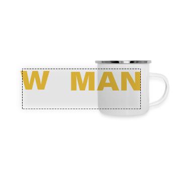 WOMAN - Panorama Emaille-Tasse - Weiß - Vorne