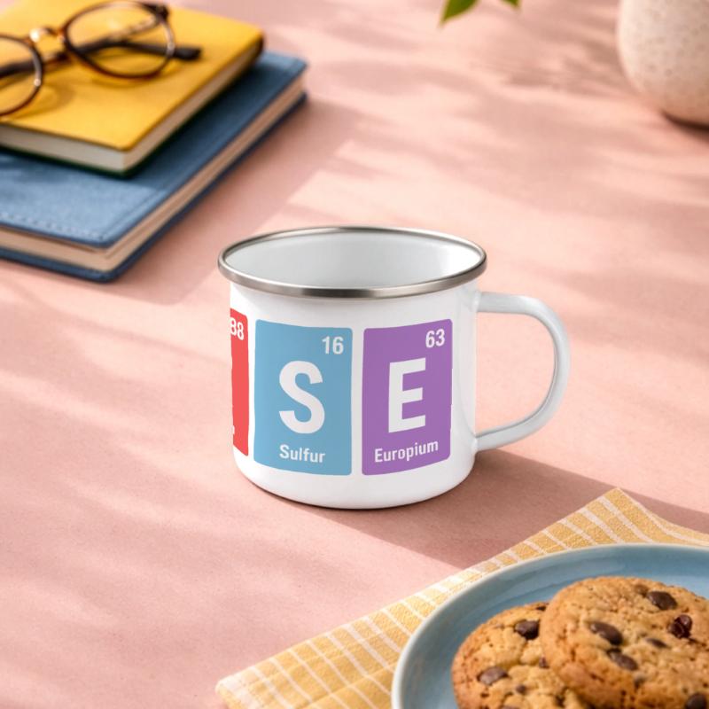 Couleurs des éléments de conception du bloc d’infirmières Mug panoramique émaillé