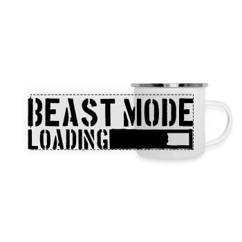 Mode chargement pouvoir de la bête - Mug panoramique émaillé - blanc - Devant