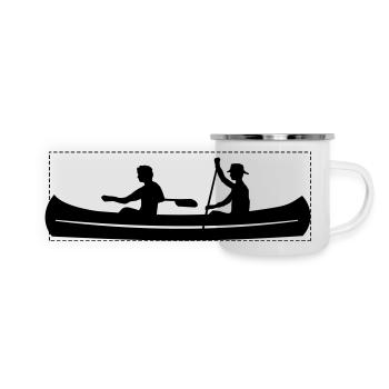 Sport - Kanu - Panorama Emaille-Tasse - Weiß - Vorne
