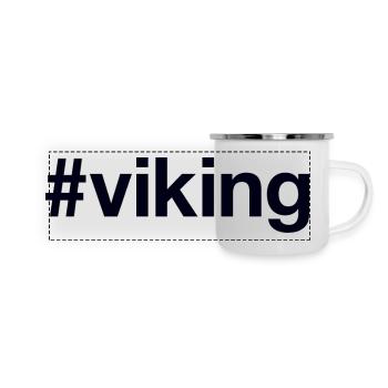 VIKING Hashtag - Panorama Emaille-Tasse - Weiß - Vorne