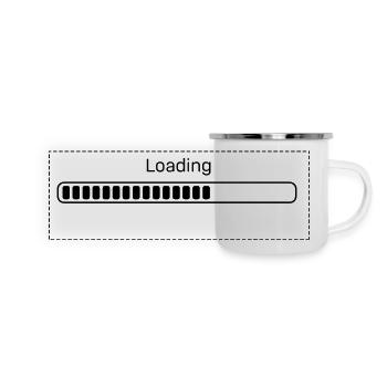 Loading whatever - Panorama Emaille-Tasse - Weiß - Vorne