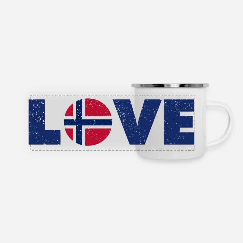 Norway - Love - Norge - Liebe - Norwegen - Panoramic Camper Mug - white