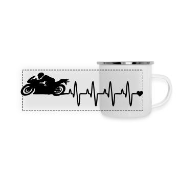 motorcycle - Panoramic Camper Mug - white - Front