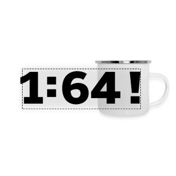1 sur 64 Fabrication de modélisme pour passionnés de voitures - Mug panoramique émaillé - blanc - Devant