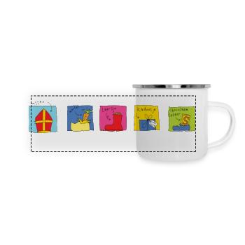 Sinterklaas vijf op rij (2 van 2) - Panoramic Camper Mug - white - Front