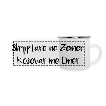 shqiptar_ne_zemer - Panorama Emaille-Tasse - Weiß - Vorne