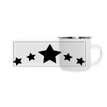 armee sterne - Panorama Emaille-Tasse - Weiß - Vorne