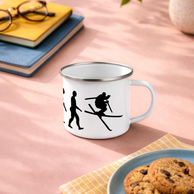 Évolution Ski Mug panoramique émaillé