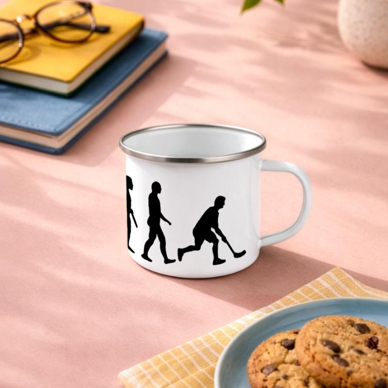 Floorball Evolution Panorama Emaille-Tasse