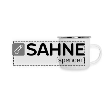 SAHNE [spender] - Panorama Emaille-Tasse - Weiß - Vorne