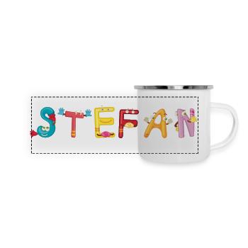 Stefan - Panorama Emaille-Tasse - Weiß - Vorne