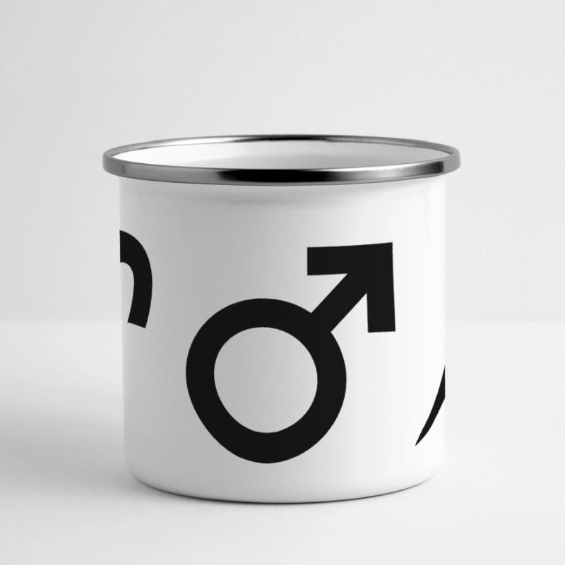 widder mars tiger Panorama Emaille-Tasse