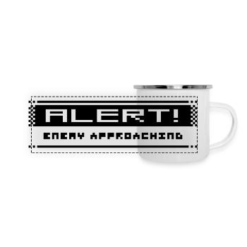 8Bit Alarm - Panorama Emaille-Tasse - Weiß - Vorne