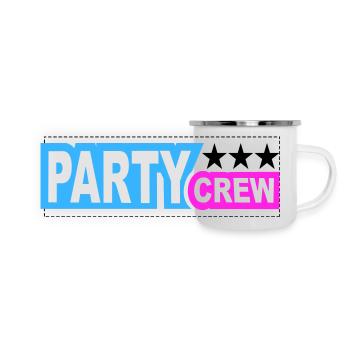 Party Crew Fun Stars Celebrate Team Friends Member - Panoramic Camper Mug - white - Front