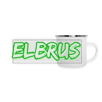 Trekking Elbrus - Panorama Emaille-Tasse - Weiß - Vorne