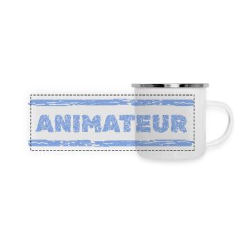 Geschenk für Animateur - Panorama Emaille-Tasse - Weiß - Vorne