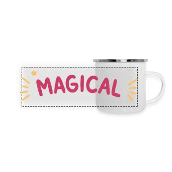 Magical Éclat Arc en Ciel - Mug panoramique émaillé - blanc - Devant