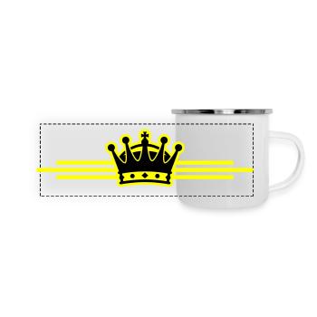 Ligne de la couronne - Mug panoramique émaillé - blanc - Devant