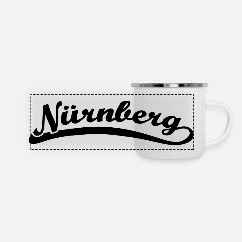 Nuremberg police Rétro - Mug panoramique émaillé - blanc