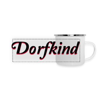 dorfkind - Panorama Emaille-Tasse - Weiß - Vorne
