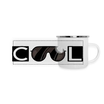 cool - Mug panoramique émaillé - blanc - Devant