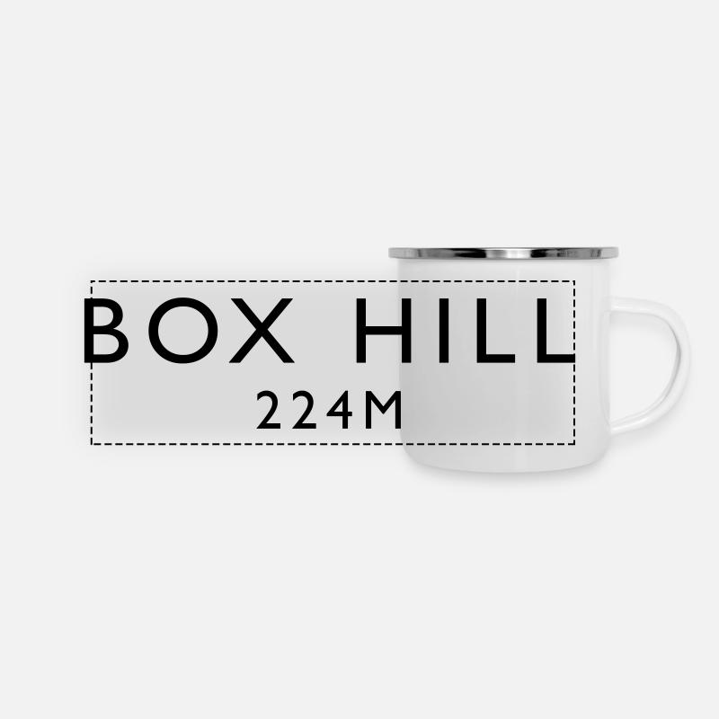Box Hill Cycling Climb celebration - Panoramic Camper Mug - white