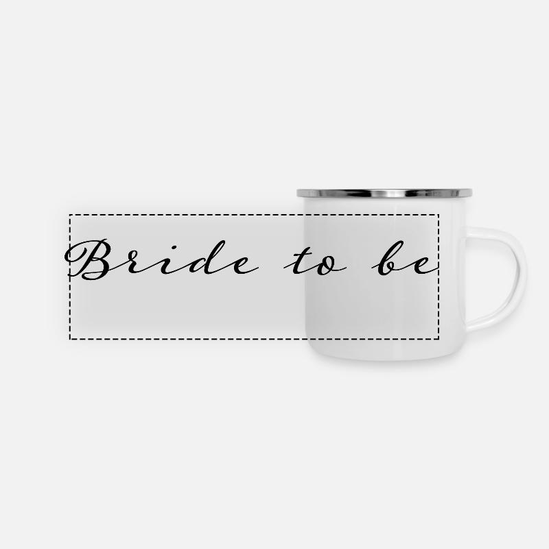 Future mariée - Mug panoramique émaillé - blanc