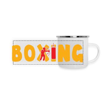Boxen - Panorama Emaille-Tasse - Weiß - Vorne