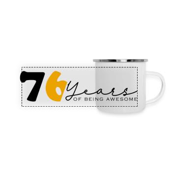 Vintage 1948 Drôle 76 ans Bday Hommes Femmes - Mug panoramique émaillé - blanc - Devant