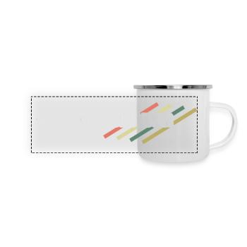 Feuerungsbauer als Arbeitsplatz - Panorama Emaille-Tasse - Weiß - Vorne