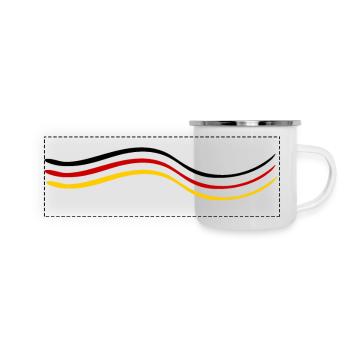 Black Red Gold - Panoramic Camper Mug - white - Front