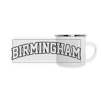 Logo Birmingham : Design collégial au style modern - Mug panoramique émaillé - blanc - Devant