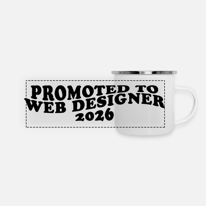 Promoted to Web Designer 2026 - Panoramic Camper Mug - white